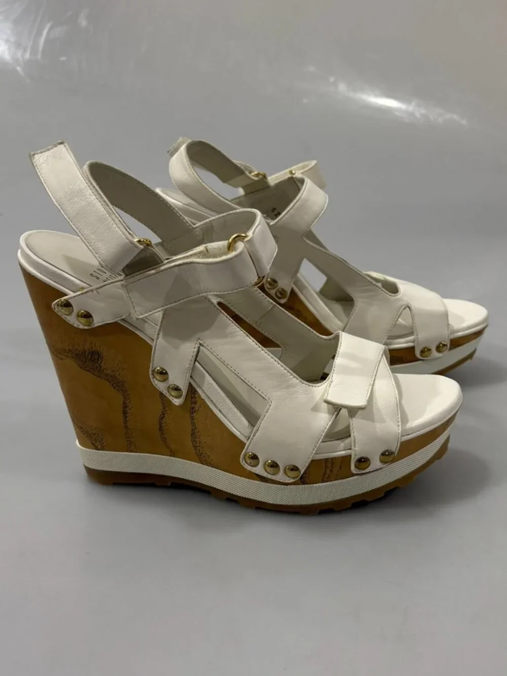Stuart Weitzman white leather